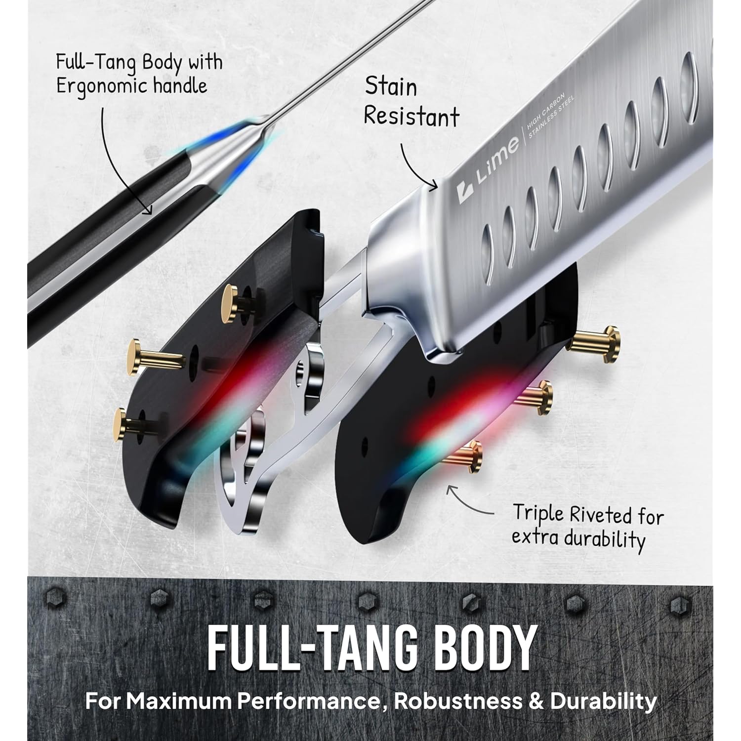 Bright Hobby Brisket Slicing Knife – 12" Brisket Knife, BBQ, Grilling Gifts For Men – Razor Sharp German Steel, Full Tang, Ergonomic Handle