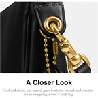 COACH Women's Natural Grain Leather Plaza Bag