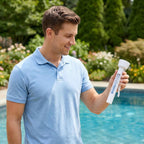Pool Thermometer Floating, Water Temperature Thermometer With String, Large Size Easy Read & Shatter Resistant Pool Accessories For Outdoor & Indoor Swimming Pools, Spas, Hot Tubs & Aquariums.(White)