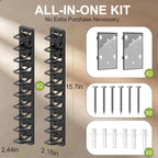 Hat Organizer For Baseball Caps 2 Pack, Hat Rack For Wall, Hat Storage, Hat Holder With Strong Adhesive And Screws (Black)