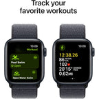 Apple Watch SE (2nd Gen) [GPS 40mm] Smartwatch with Midnight Aluminum Case with Midnight Sport Loop. Fitness & Sleep Tracker, Crash Detection, Heart Rate Monitor, Carbon Neutral