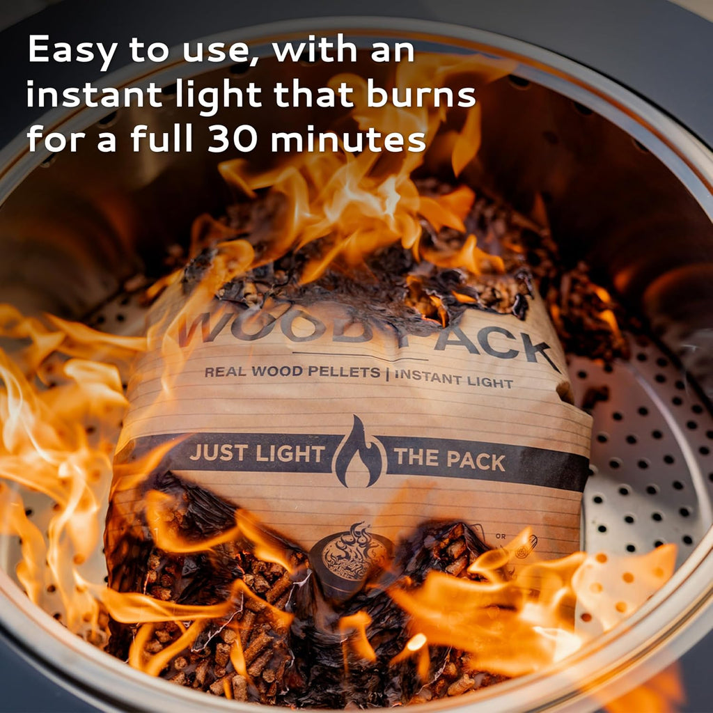 Tiki Wood Pellet Pack – 4-Pack Wood Pellets For Smokeless Fire Pits, Easy-To-Use Fire Pit Fuel For Outdoor Heating & Camping, 30+ Minute Full Flame Fire, Made In The Usa