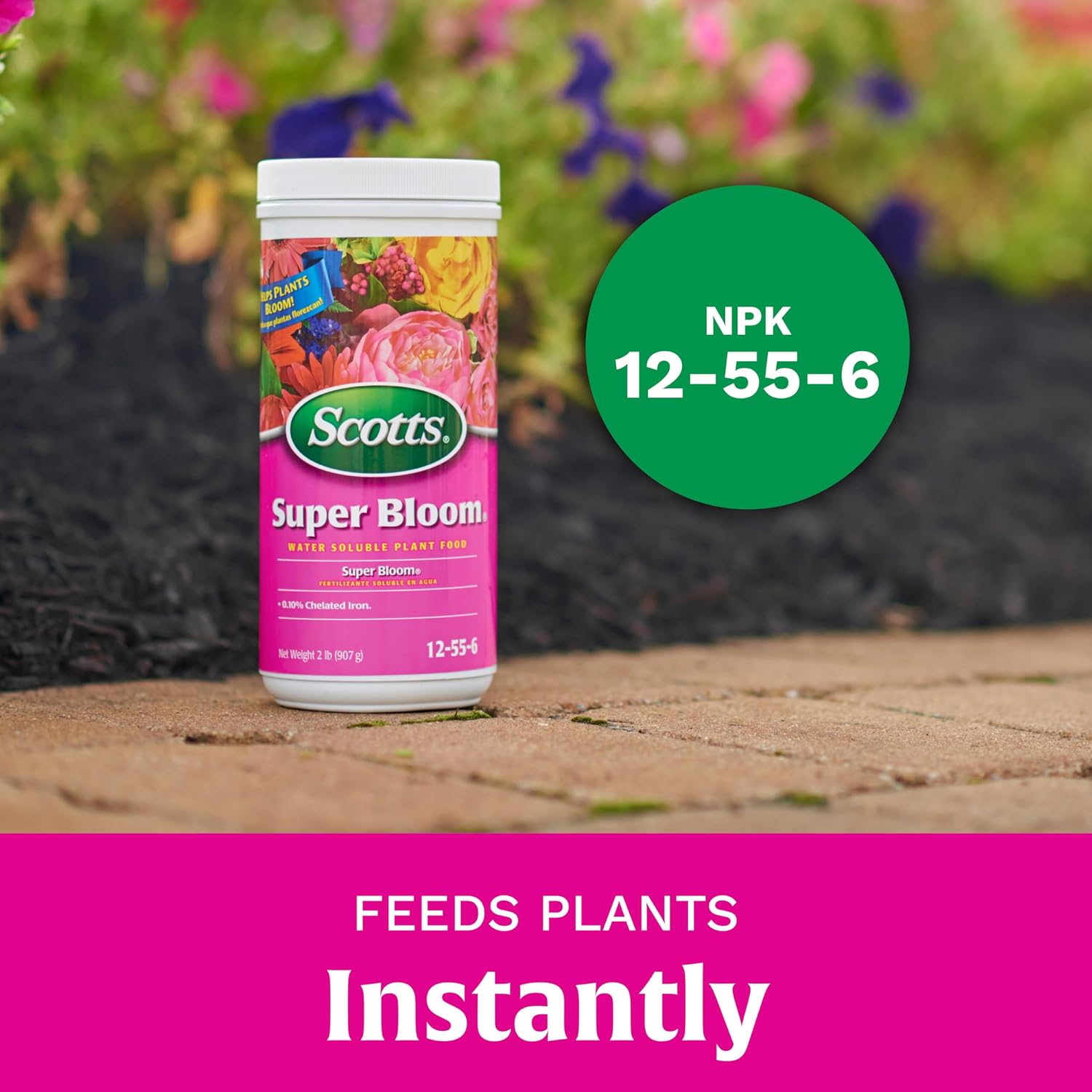 Scotts Super Bloom Water Soluble Plant Food, 2 Lbs. | Npk 12-55-6 - Fertilizer For Outdoor Flowers, Fruiting Plants, Containers And Bed Areas - Feeds Plants Instantly