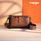 Wrangler Crossbody Wallet Purses Multi-Function Card Holder Purse With Double Zipper