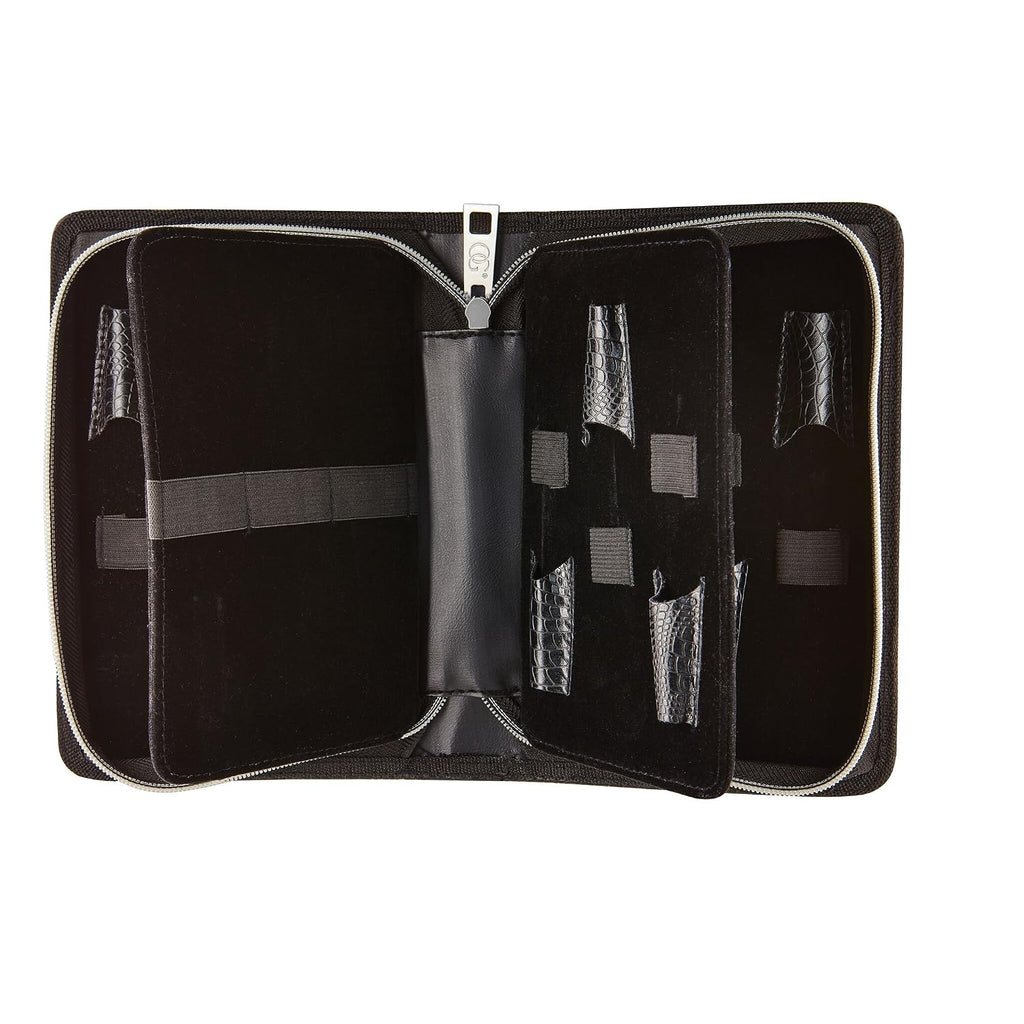 Olivia Garden Shear Case With Silkcutpro Shears - Hair Tool Organizer For Combs, Scissors, Barber Supplies - Holds 9 Shears - Professional Hairstylist Travel Bag