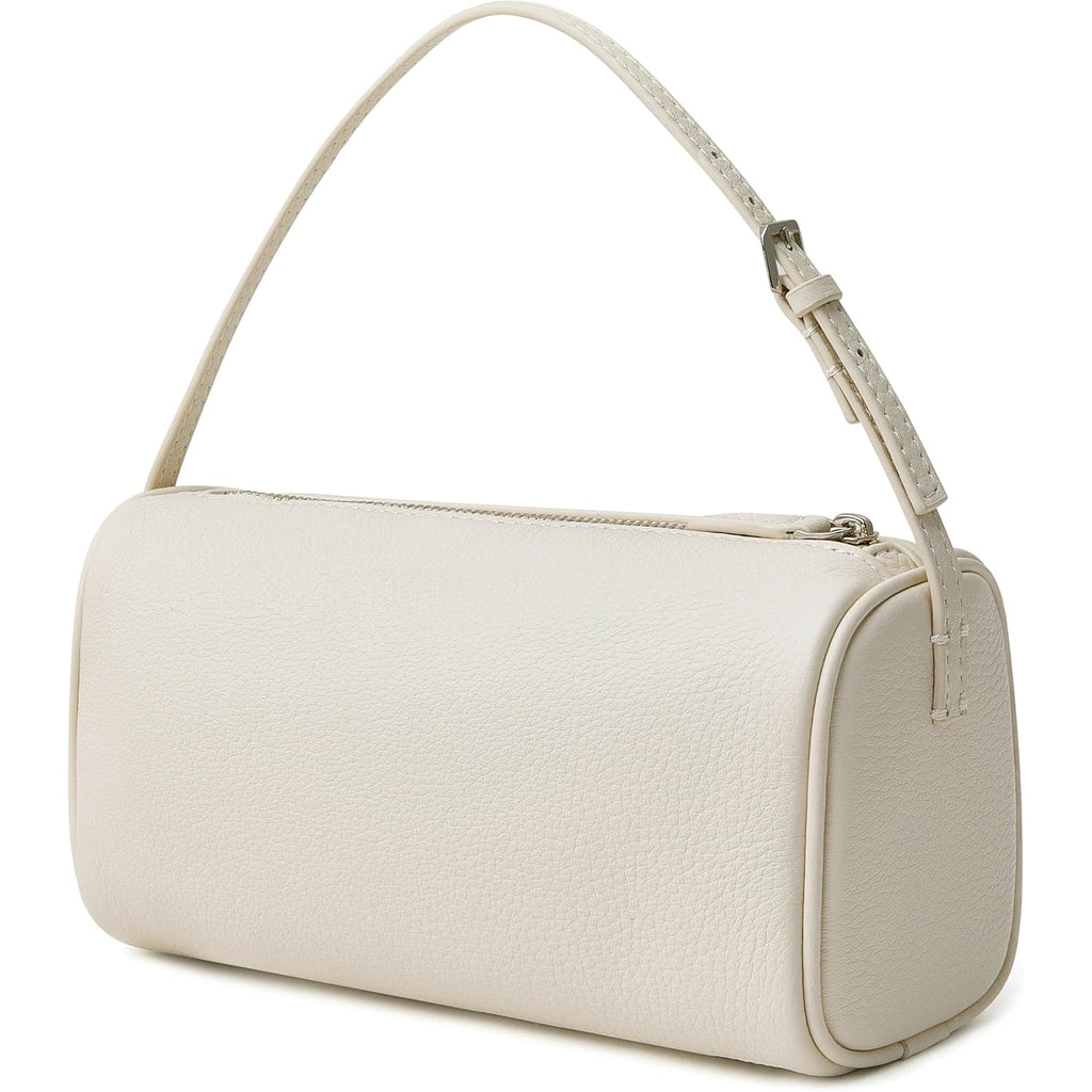Small Leather Top Handle Tote Hobo Purse, Women'S Designer Mini Barrel Boston Crossbody Bag With Two Way Straps | Premium Little Purse