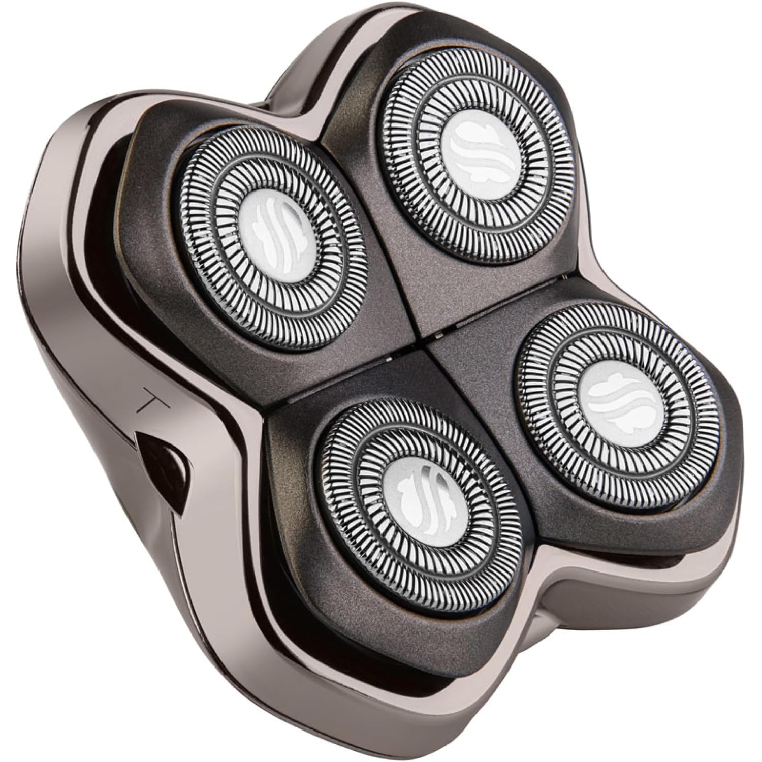 Skull Shaver Forte PRO 4 Head Replacement Blade - Shaver Blade for Wet & Dry Shaving - Rotary Heads Design - Japanese Stainless Steel - Compatible with Pitbull, Palm & Butterfly Kiss Shavers
