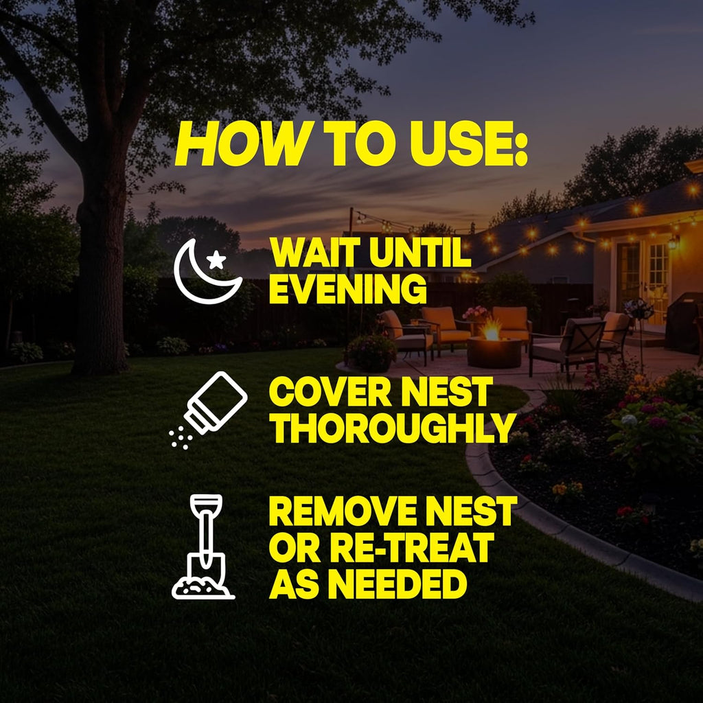 Raid Outdoor Wasp Ground Nest Killer, Dust Insecticide For Outside Household Use, Wasp Killer, Fast-Working And Odorless, 24 Oz