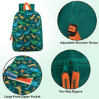 Trail Maker 15 Inch Kids Backpacks For Boys & Girls | Preschool, Kindergarten, Elementary School Backpacks With Adjustable, Padded Straps (Prehistoric Pals)