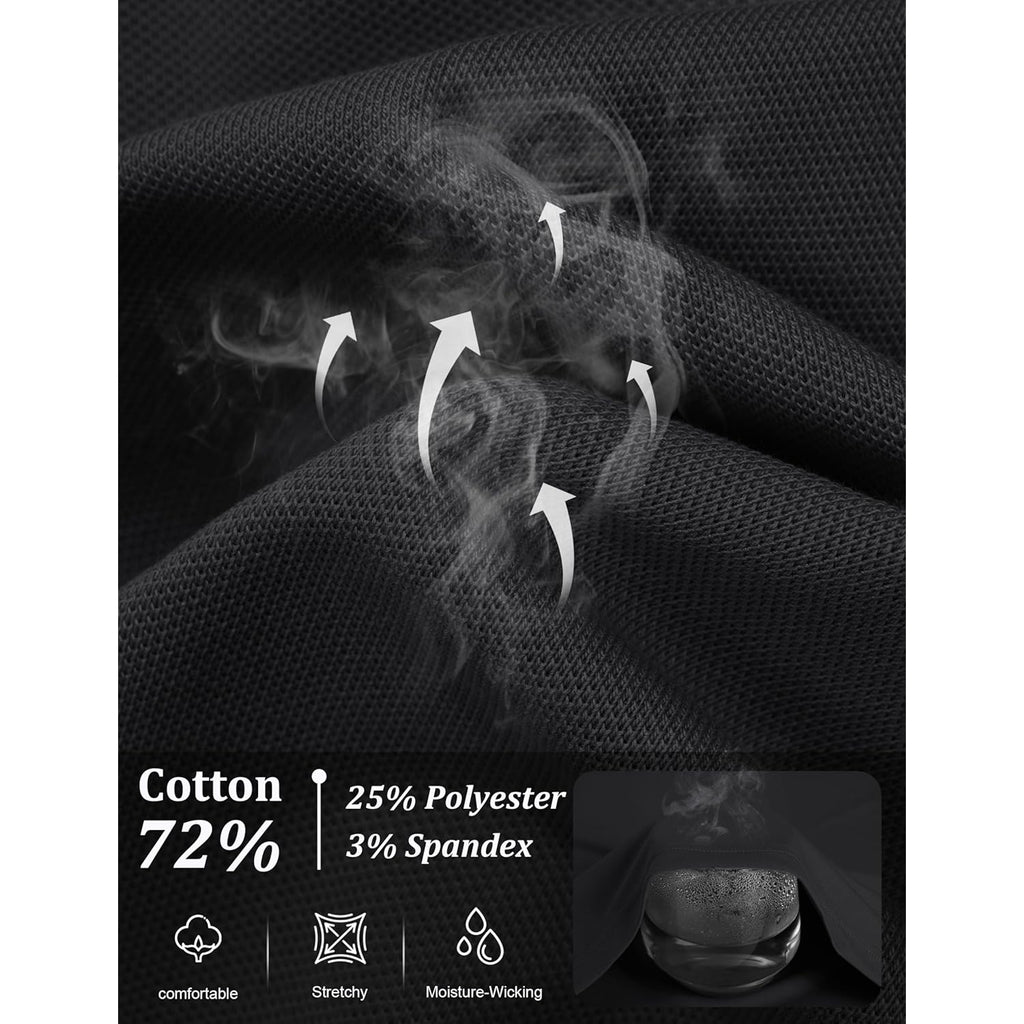 Women's Polo Shirts Cotton 3-Button Short Sleeve Collared Tops Summer Cool Shirt Uniform Casual Shirts