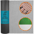 Pet & Garden Safeguard - 15.7In X 16.4Ft Roll - Black Plastic Netting, Multi-Use Decorative Fencing For Poultry, Dogs, Rabbits,Chicken And Snake Barrier