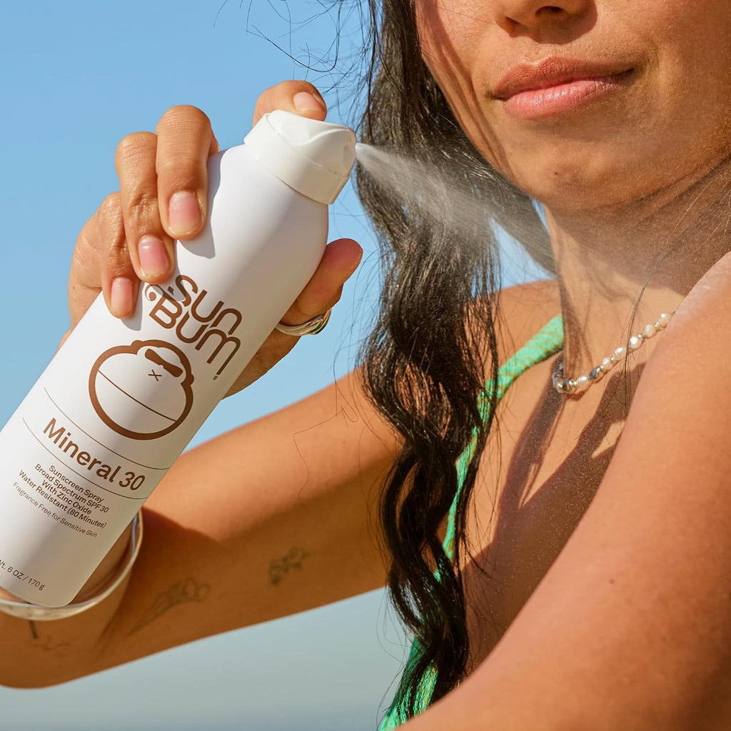 Sun Bum Mineral Spf 30 Sunscreen Body Spray - New Formula 2026 Water-Resistant Broad Spectrum Moisturizing Sunscreen With Vitamin E - Hawaii 104 Act Compliant (Without Octinoxate & Oxybenzone) - 6 Oz