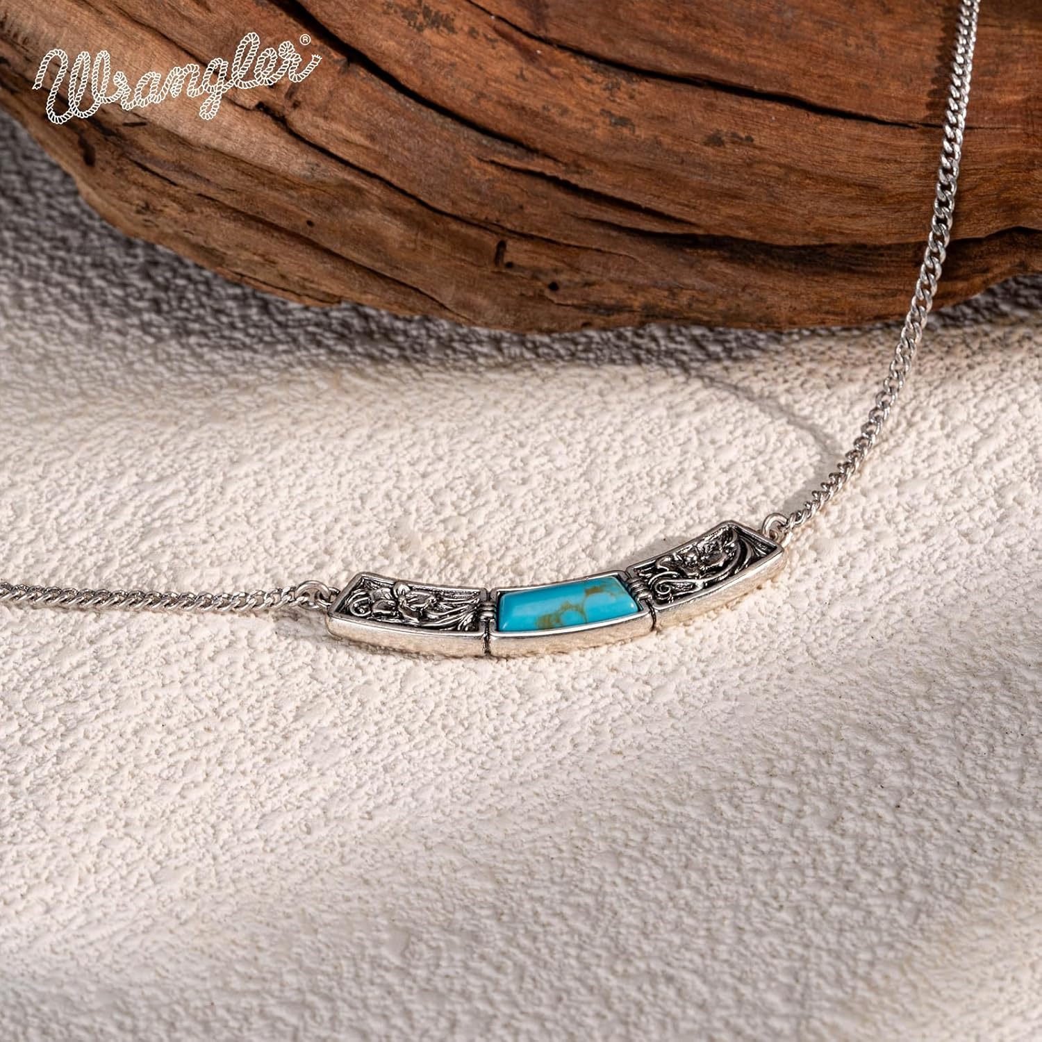 Montana West Wrangler Couture Turquoise Jewelry for Women, Western Jewelry Pendant Necklace, Cowgirl Vintage Western Necklace