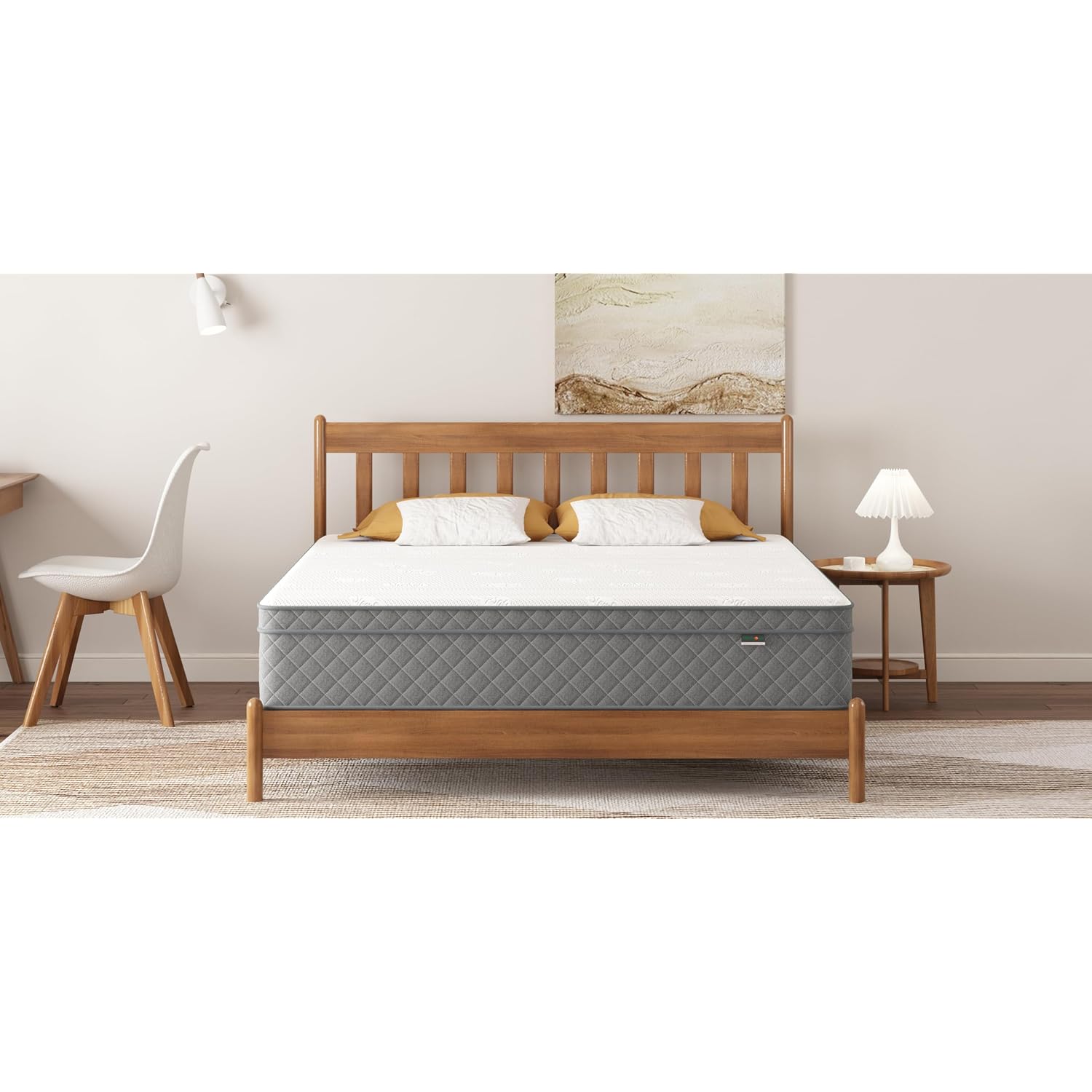 Purrjoys Full Mattress, 12 Inch Cooling-Gel Memory Foam And Pocket Spring Hybrid Mattress, Full Size Mattress In A Box, Certipur-Us Certified, Medium Firm, Double Mattress
