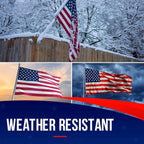 American Flag Made In Usa | American Flags For Outside 3X5 | Premium Us Flag 3X5 Heavy Duty Outdoor With Embroidered Stars And Sewn Stripes.