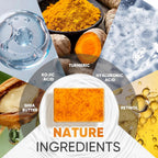 5 Pack Turmeric Kojic Acid Soap Bars(80G) - Infused With Retinol, Hydrolyzed Collagen, Vitamin E & Shea Butter, Gentle Care For Face, Body & Underarms, Sls Free, Suitable For Oily & Dry Skin