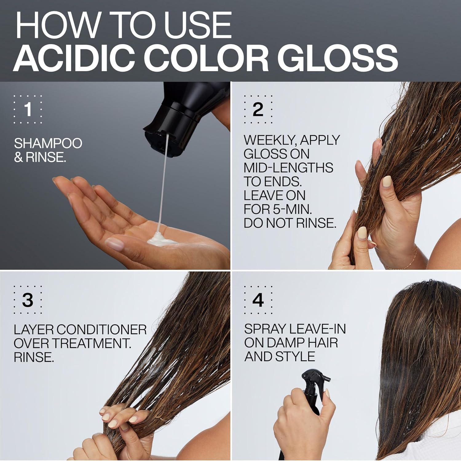 Redken Acidic Color Gloss Sulfate-Free Shampoo for Color Protection and Shine To Help Extend Color & Shine for Color-Treated Hair