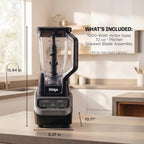 Ninja Professional Blender | Smoothie Blending, Drink Mixer, Grinder, Ice Crusher, Frozen Fruit Blending | 1000W Power, Total Crushing Technology, XL 72-oz. Pitcher | Black & Grey | BL610