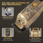 Gtsproprofessional Hair Clippers For Men – Cordless Barber Clippers With Lcd Display, Precision Trimmer & Travel Case – Gifts For Men Husband Father
