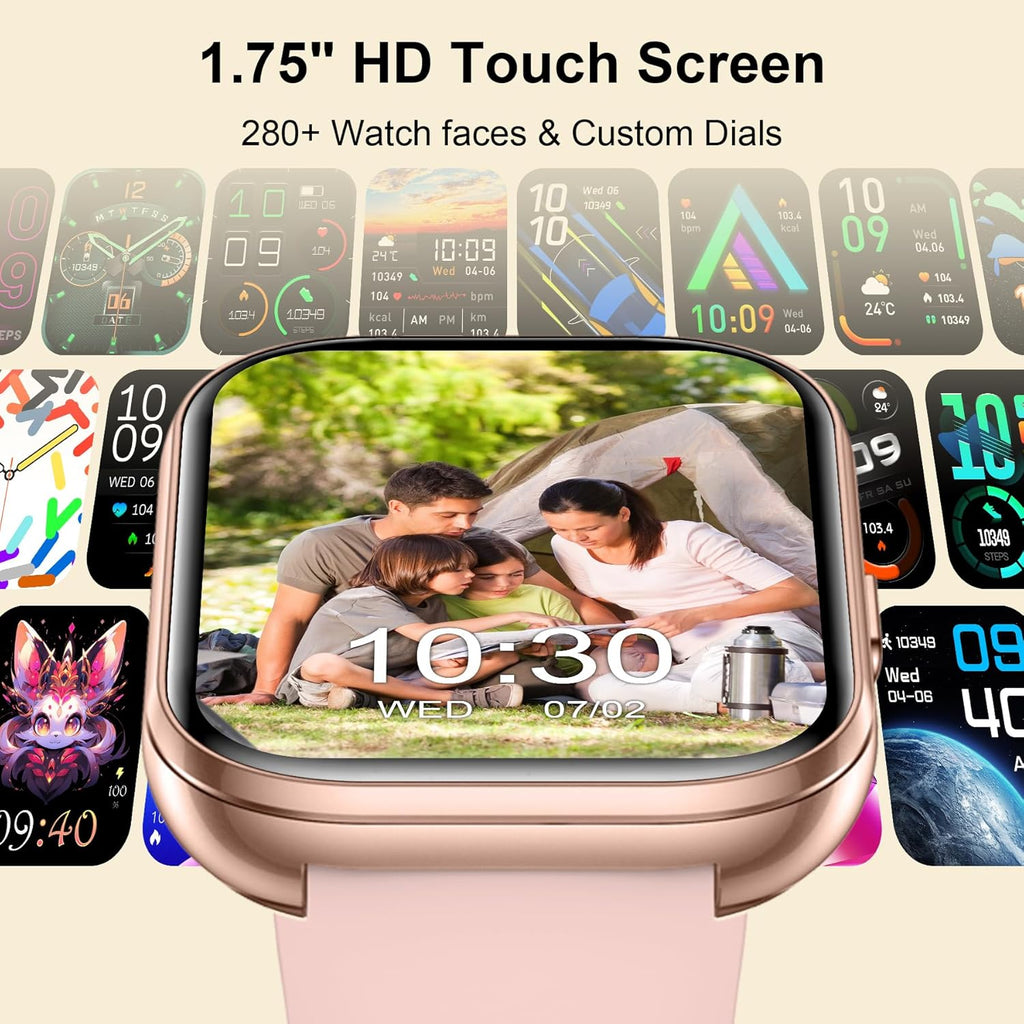 Smart Watch for Women with Bluetooth Call/Answer,1.75" Fitness Watch with Pedometer Heart Rate Sleep Monitor Step Counter Calorie 120+Sport Modes Smartwatch for Android iOS