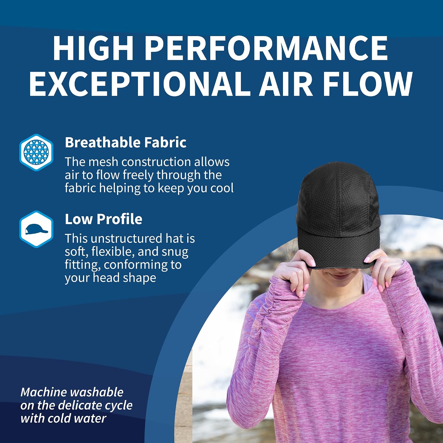 Trailheads Women'S Race Day Performance Running Cap, Lightweight & Quick Drying Mesh Sports Hat With Reflective Trim