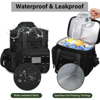 Expandable Tactical Lunch Box, Large Insulated Lunch Cooler Bag Heavy Duty Leakproof Lunch Pail For Men Adults Work Office Outdoor Picnic Trips,16L,Black