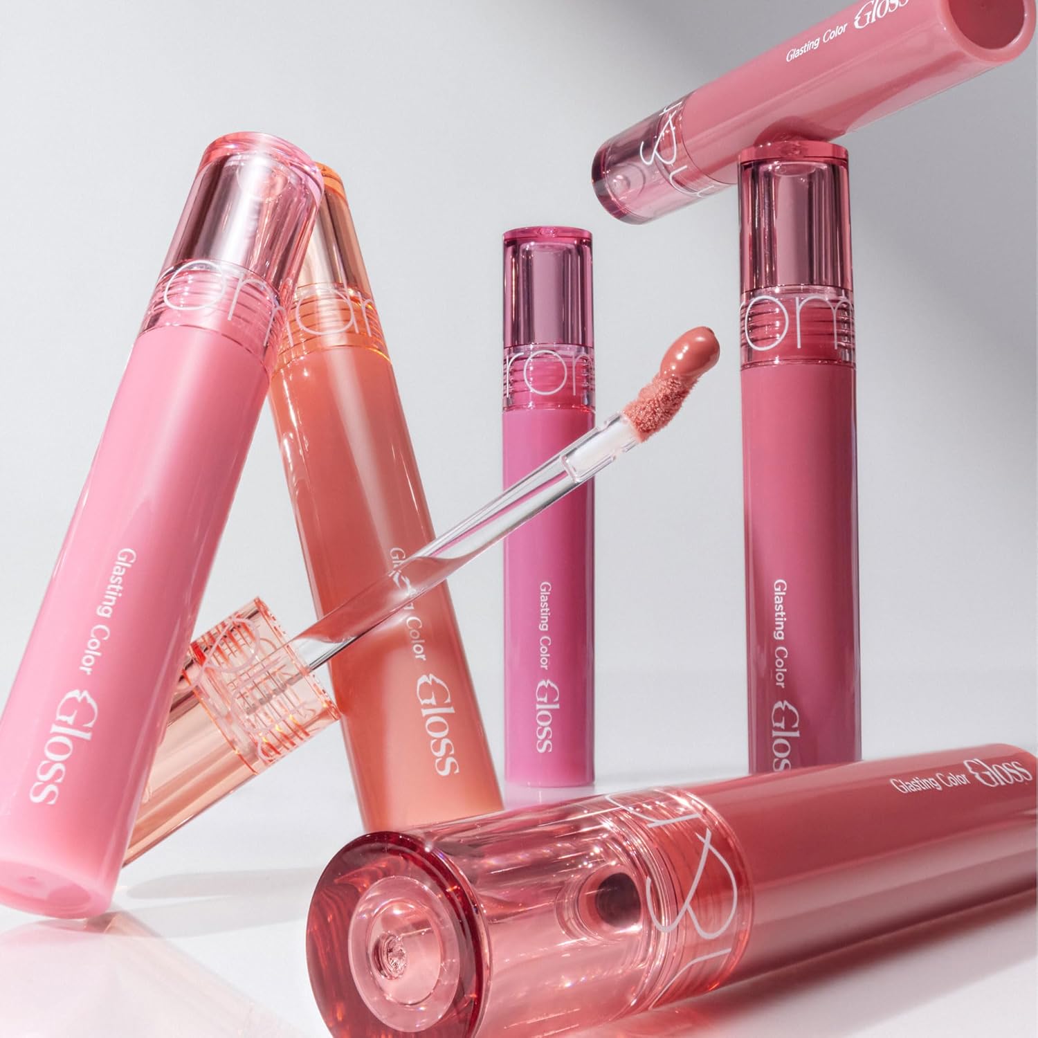 rom&nd GLASTING COLOR GLOSS 01 PEONY BALLET - K-Beauty Viral Plumping Lip Gloss | Mirror Shine, Hydrating, Non-Sticky, Long-Lasting "Bunny Tongue" Light Pink for Soft Girl Aesthetic