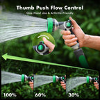 Restmo 10-In-1 Water Hose Nozzle, Garden Hose Sprayer With 10 Adjustable Spray Patterns, Easy Thumb Control For Flow Adjustment, Ideal For Watering Plants & Lawns, Washing Cars & Pets, Green