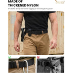 Jasgood Men'S Adjustable Nylon Ratchet Belt – Slide Buckle, Nylon Web Belt For Golf Work Casual