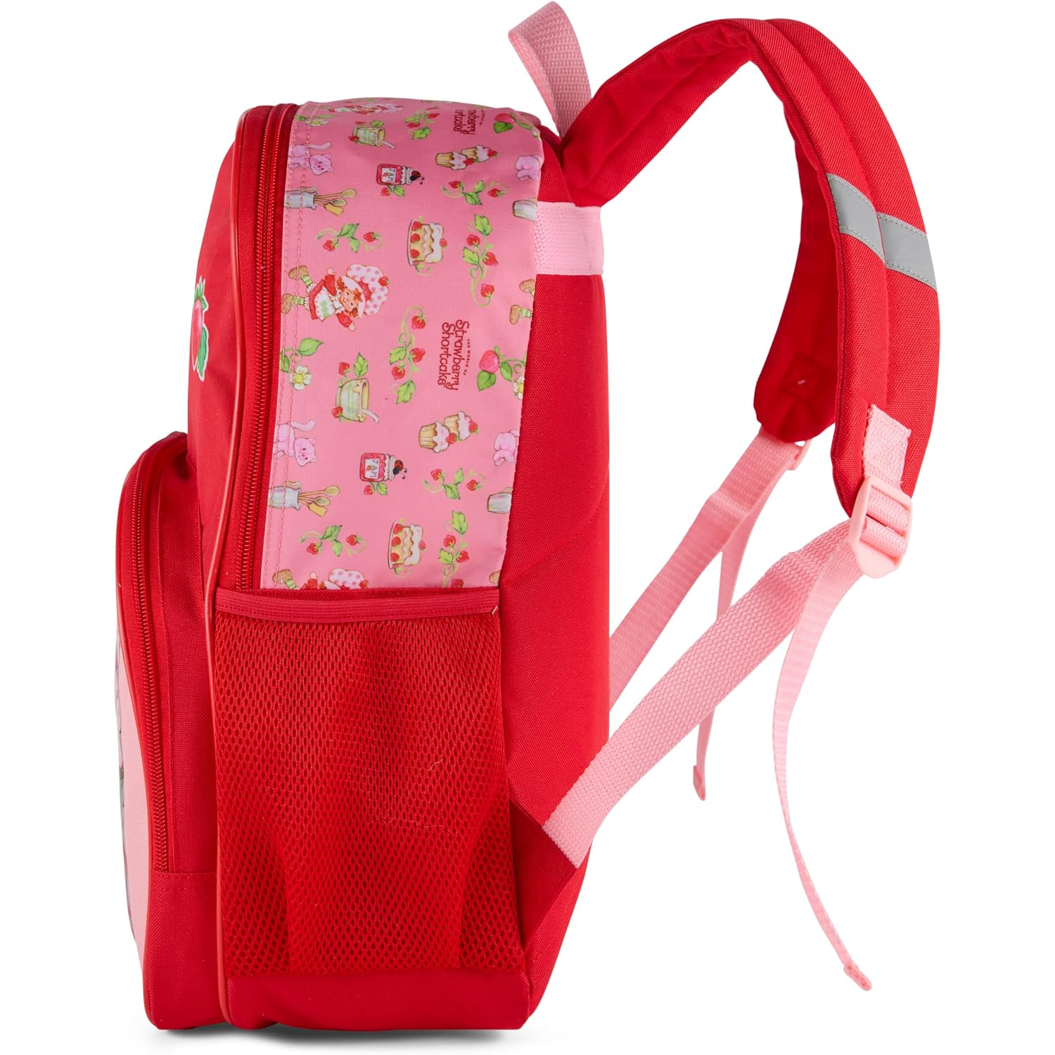 Ai Accessory Innovations Strawberry Shortcake Backpack For Girls Bookbag Featuring Strawberry Shortcake & Custard, 15 Inch School Bag, Pink