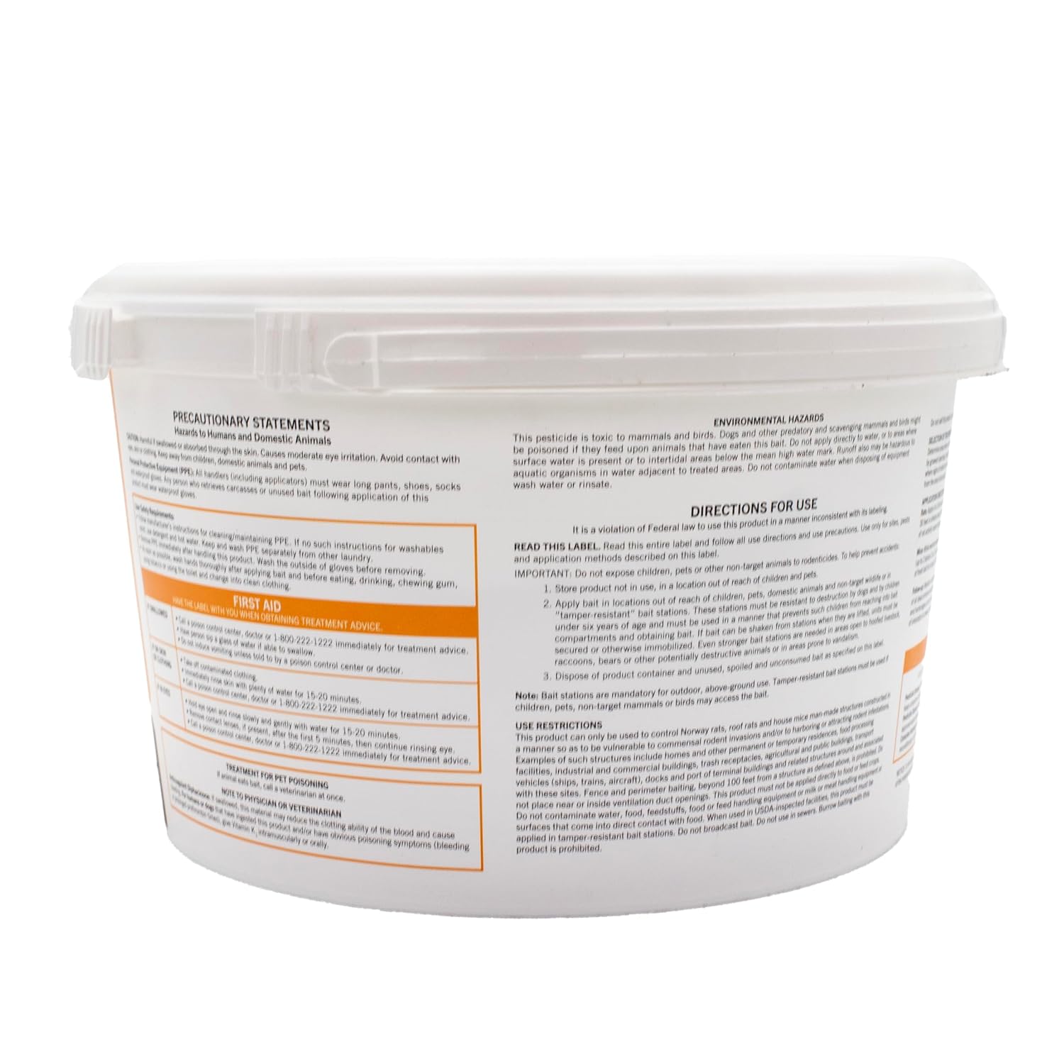 J.T. Eaton 704-Pn Bait Block, Solid, 1 Oz, Pail | 1 Oz Anticoagulant Bait Blocks; Peanut Butter Flavor; For Use In Tamper-Resistant Bait Stations; 4 Lb Pail