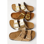 Project Cloud 100% Genuine Leather Footbed Sandals For Women 2026 Comfortable Beach Essentials Womens Sandals Memory Foam Vacation Essentials Slides For Women Footwear (Santorini)