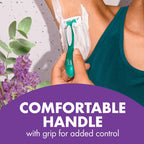 BIC Soleil 4 Escape Women's Disposable 4-Blade Razors, Lavender & Eucalyptus Scented Handles for Smooth Shaving, 4-Pack