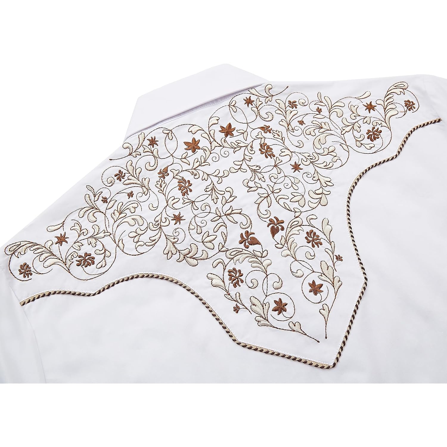 Men'S Western Cowboy Shirt Embroidered Long Sleeve Casual Button Down Shirt