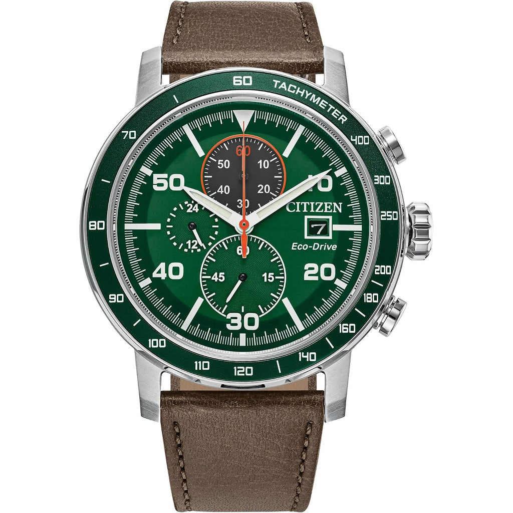 Citizen Men'S Eco-Drive Weekender Brycen Chronograph Watch Stainless Steel Case