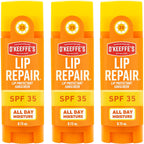 O'Keeffe'S Lip Repair Spf 35 Lip Balm - Stick (3 Pack) - Sun-Safe Moisturizer For Extremely Cracked, Dry Lips