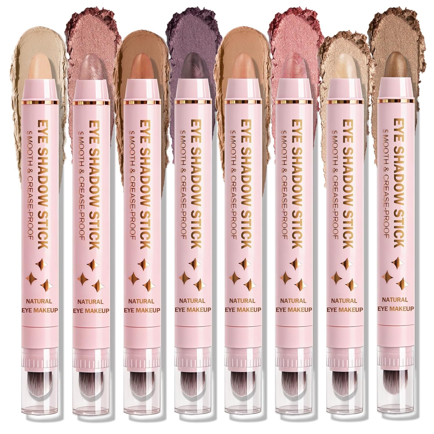 8PCS Eye Shadow Sticks,Shimmer & Matte Cream Eyeshadow Stick Set,Dual-ended Eye Brightener Stick,Soft Eye Shadow for Older Women,Teenagers,Middle-aged,Sombras Para Ojos,Eyeshadow Makeup
