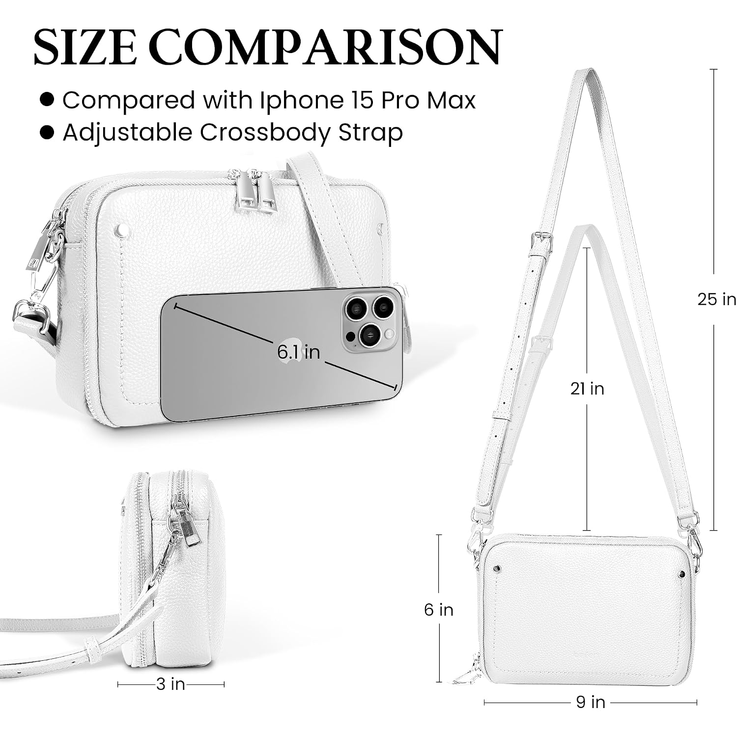 Befen Genuine Leather Crossbody Bags For Women, Purses With Built In Rfid Wallet Woman Camera Shoulder Bag Handbags | Genuine Leather