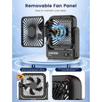 Magnetic Cruise Approved Fan, 5000Mah Ultra-Slim Travel Fan Rechargeable, 4-Speed, Hook Design, Portable Fan For Cruise Ship Cabin, Bedroom Sleeping, Camping, Travel & Cruise Essentials 2026