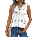 Womens Tank Tops Summer Sleeveless Tops Loose Button Henley Shirts Crew Neck Dress Casual 2026 Clothes