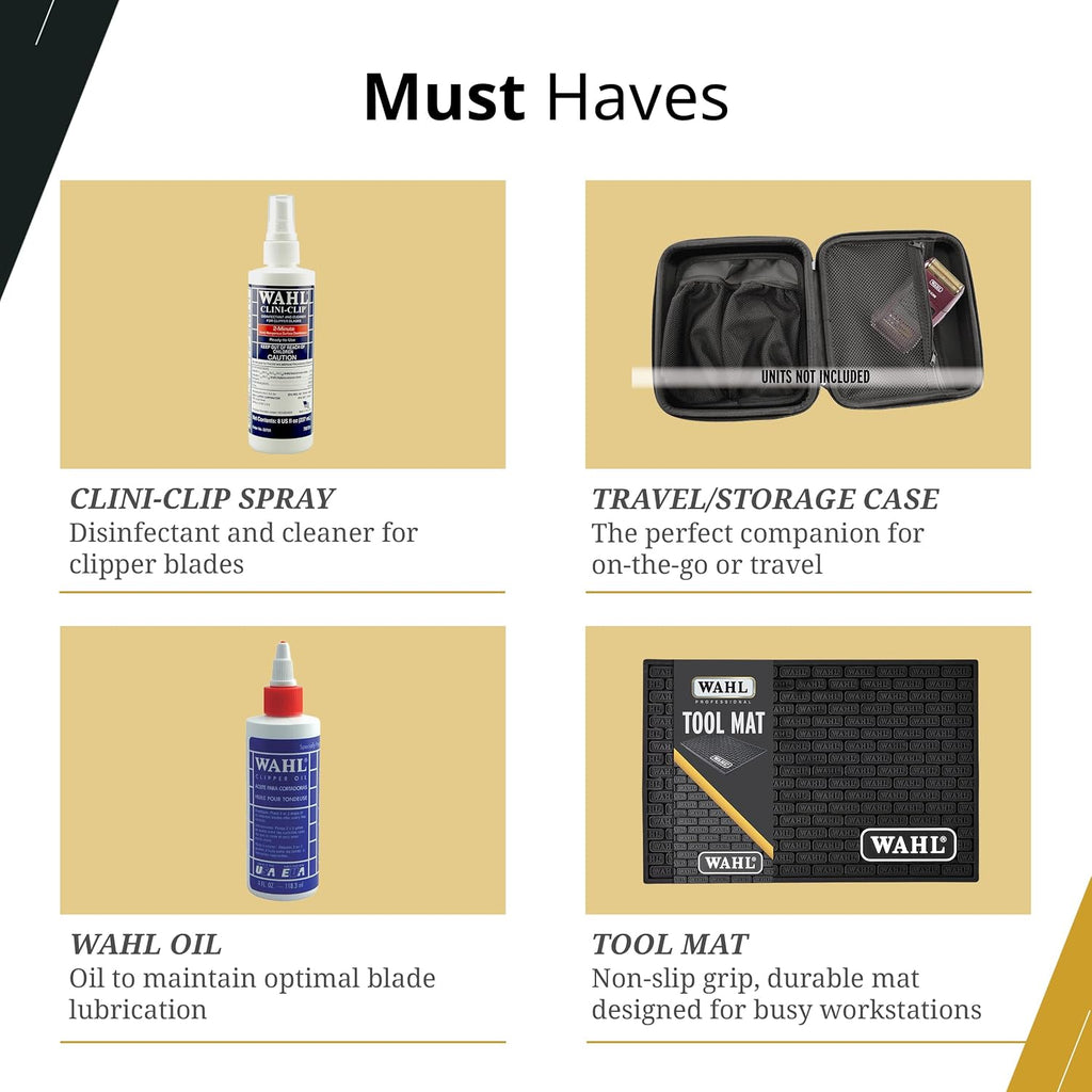 Wahl Professional 5-Star Barber Combo, Corded Legend Clipper & Hero T-Blade Trimmer Set, Black/Gold Finish