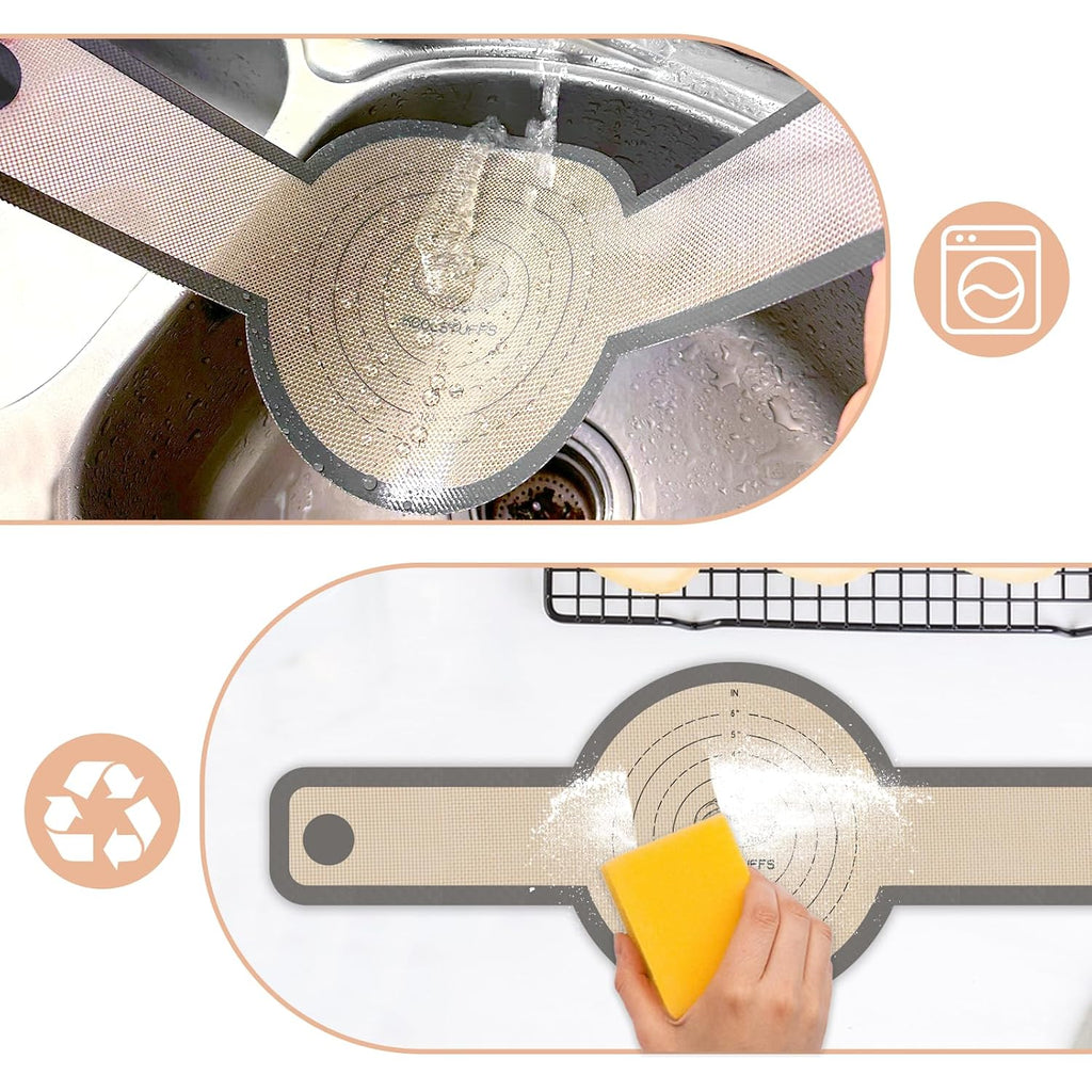 Silicone Bread Sling For Dutch Oven, 2 Pcs Non-Stick & Easy Clean Reusable Sourdough Mat, Sourdough Bread Baking Supplies, Tools ＆ Accessories