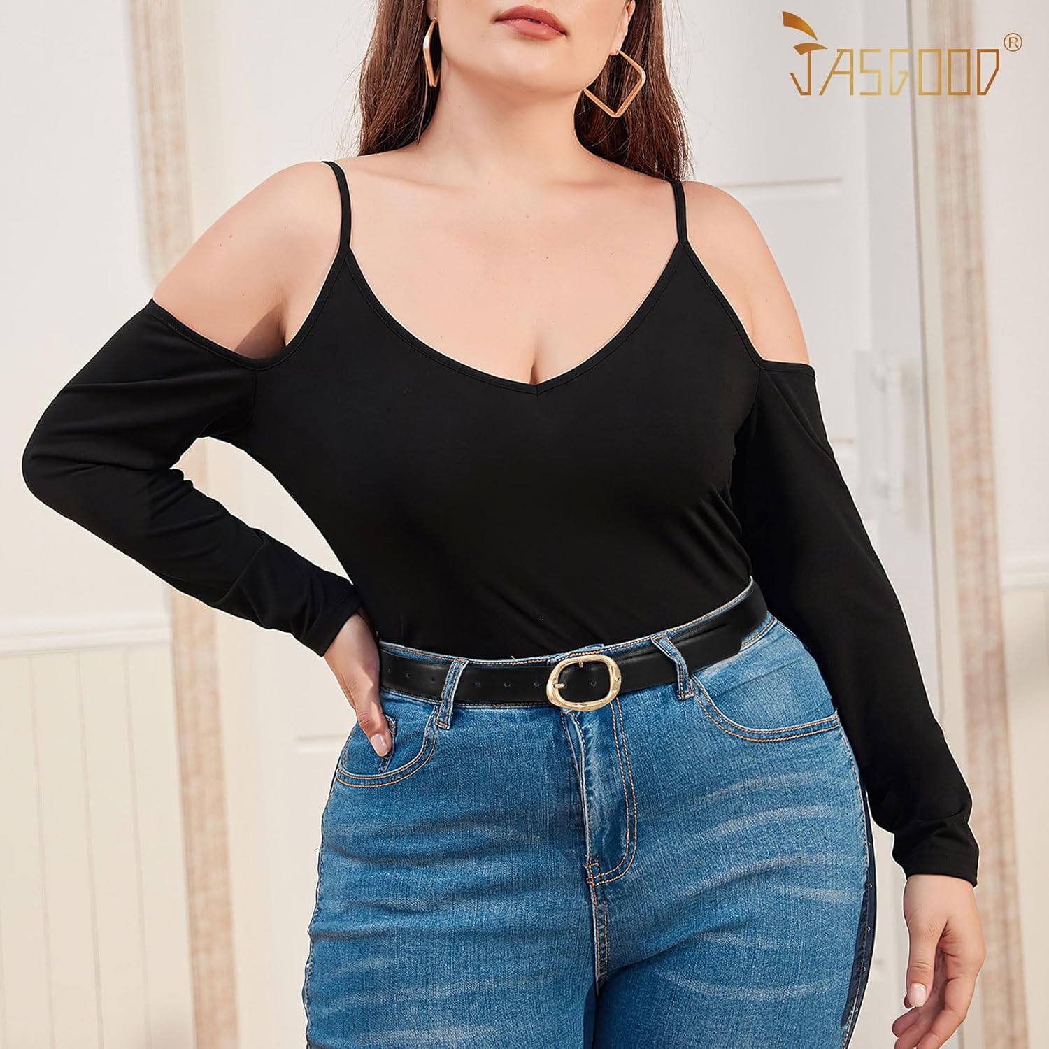 Women Leather Belt for Jeans Pants Ladies Casual Waist Belt Fashion Women Belt with Gold Buckle