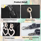 JANKS Small Crossbody Bag for Women - Mini Phone Purses with Crossbody Strap and Wallet - Nylon Arm Bag