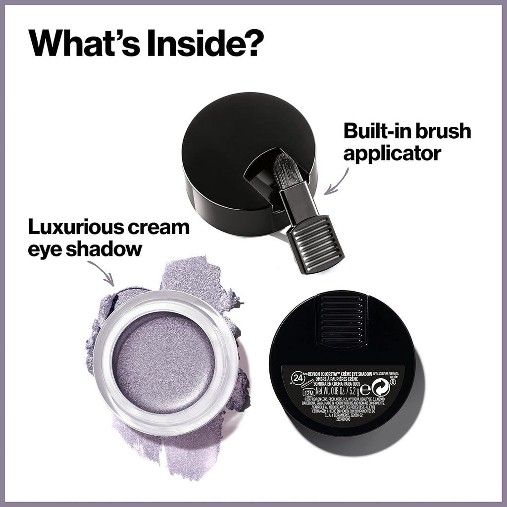 Revlon Crème Eyeshadow, Colorstay 24 Hour Eye Makeup, Highly Pigmented Cream Formula In Blendable Matte & Shimmer Finishes, 705 Crème Brûlée, 0.18 Oz