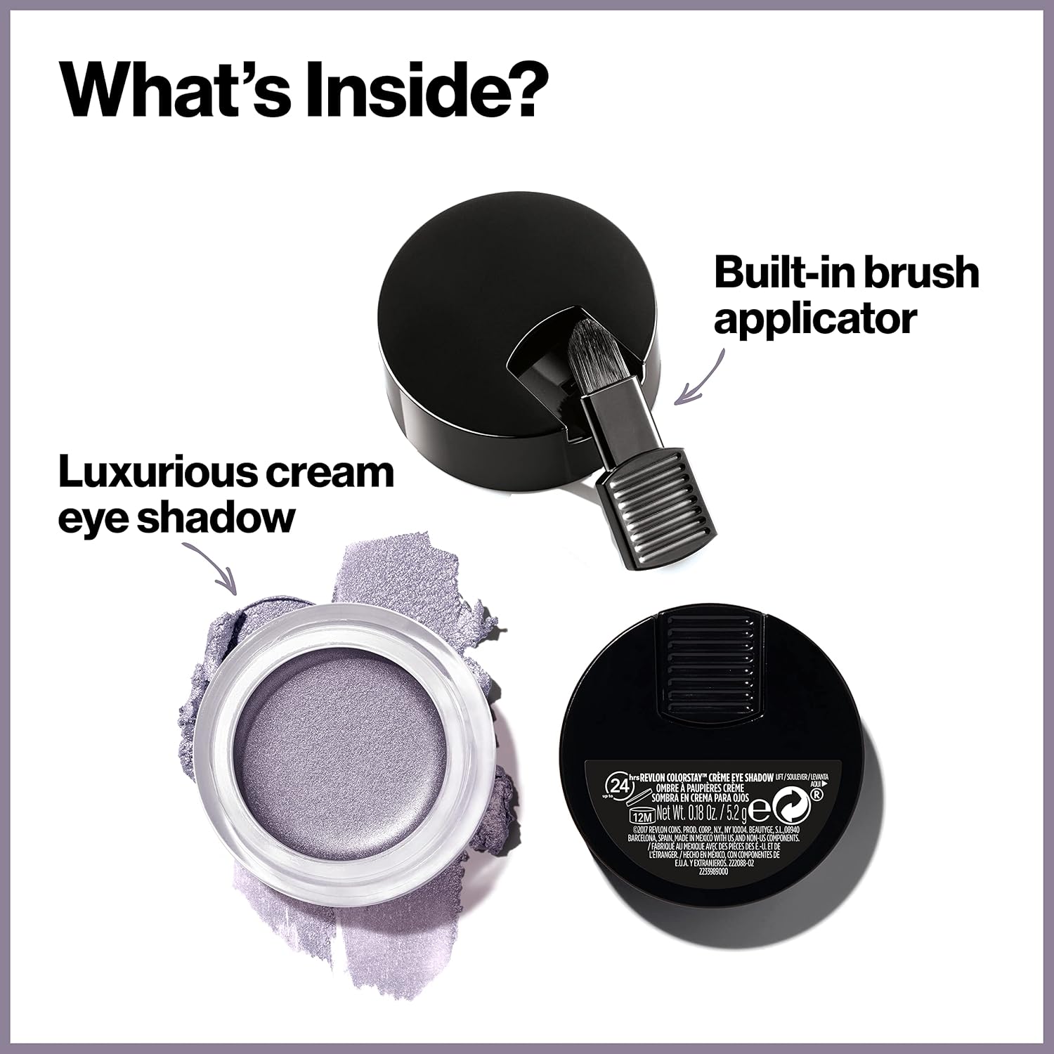 Revlon Crème Eyeshadow, Colorstay 24 Hour Eye Makeup, Highly Pigmented Cream Formula In Blendable Matte & Shimmer Finishes, 705 Crème Brûlée, 0.18 Oz