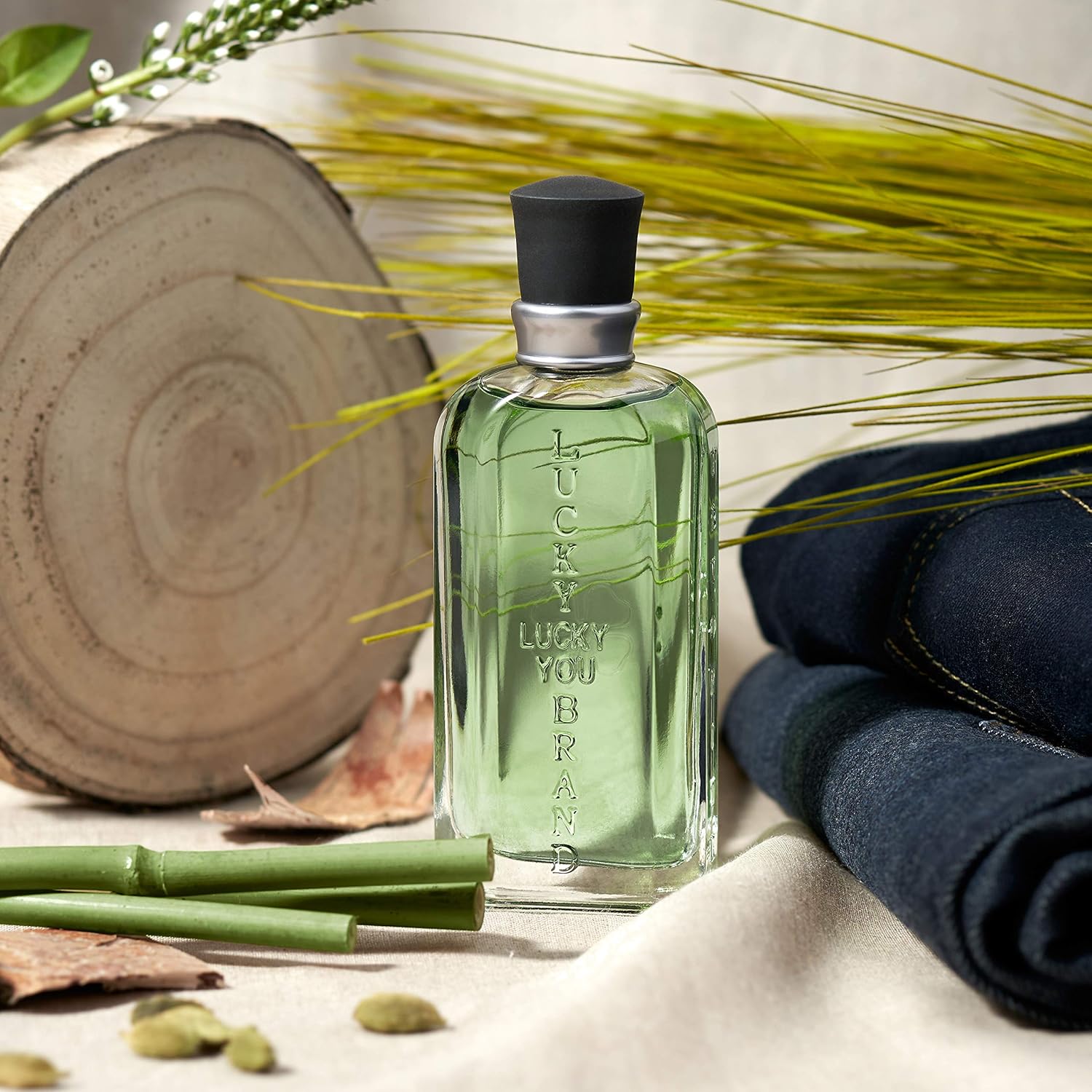 Lucky Brand Lucky You Cologne Spray for Men, Day or Night Casual Scent with Bamboo Stem Fragrance Notes, 3.4 fl oz