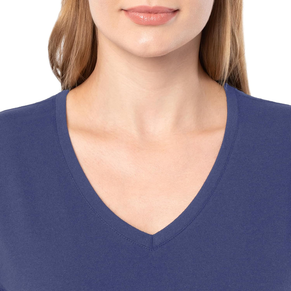 Fruit Of The Loom Women'S Short Sleeve V-Neck T-Shirt, 2 Pack