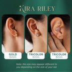 14k Solid Gold Knot Stud Earrings for Women - 14 Carat Small Ball Knots Studs - Nickel Free Earring - Pushback - Hypoallergenic - Elegant Jewelry Gifts for Her, Bridal, Anniversary, Your Wife