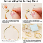Apsvo Hoop Earrings for Women, 5mm Wide 14K Gold Plated/Silver Hoop Earring Hypoallergenic 925 Sterling Silver Earrings Lightweight Large Earrings for Women